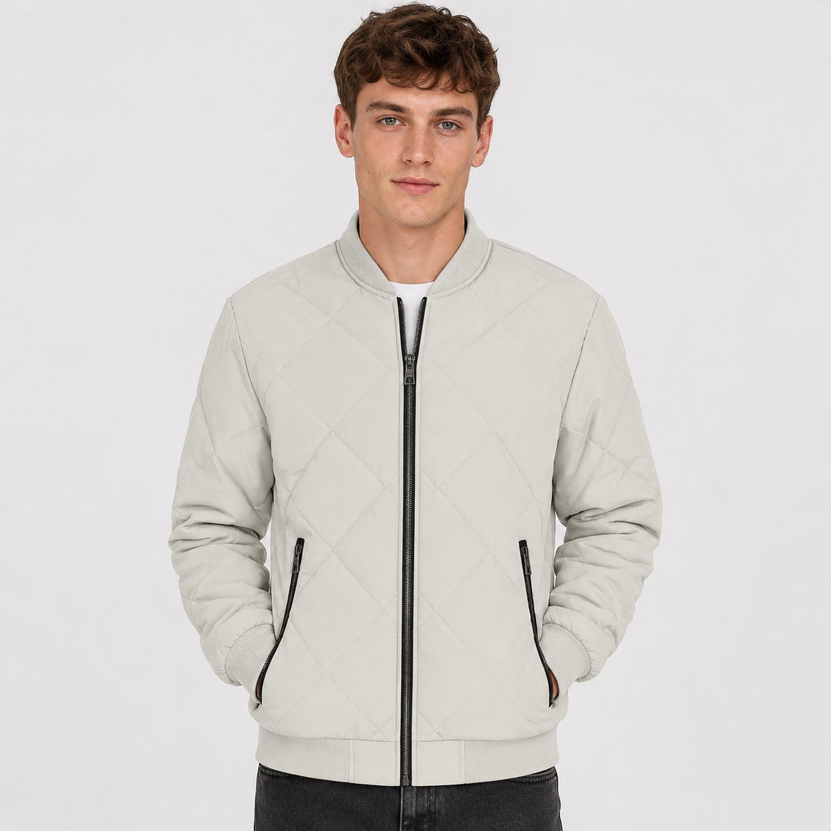 Montviro | Men's Stand Collar Jacket - Lined Zip-Up Winter Outerwear