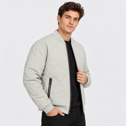Montviro | Men's Stand Collar Winter Jacket - Lined Zip Front