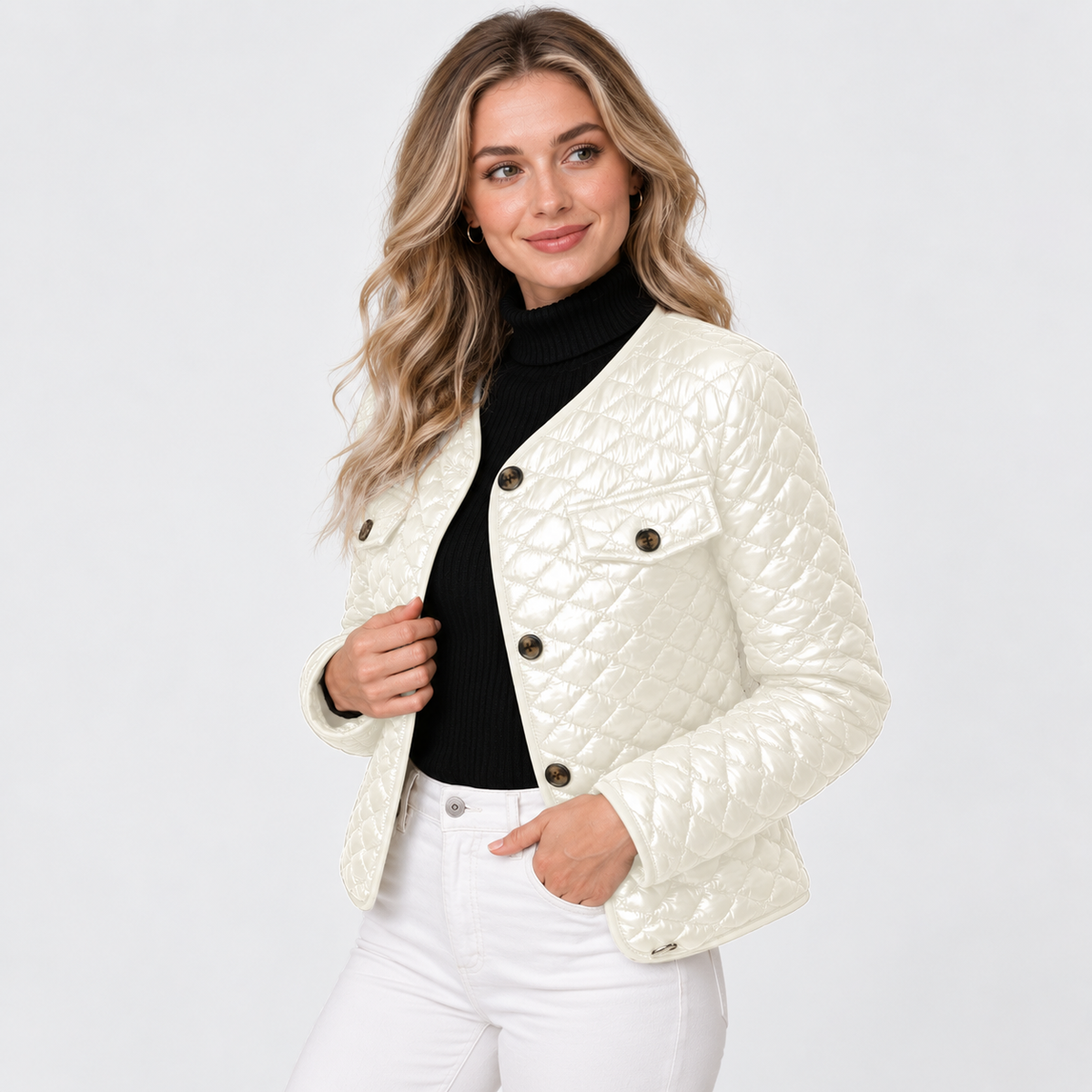 Montviro | Women's Quilted Coat - Solid Color Fall Winter Style