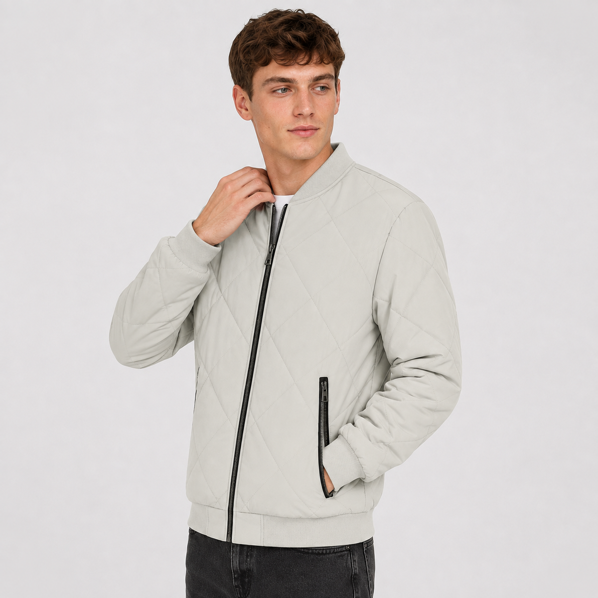 Montviro | Men's Stand Collar Jacket - Lined Zip-Up Winter Outerwear