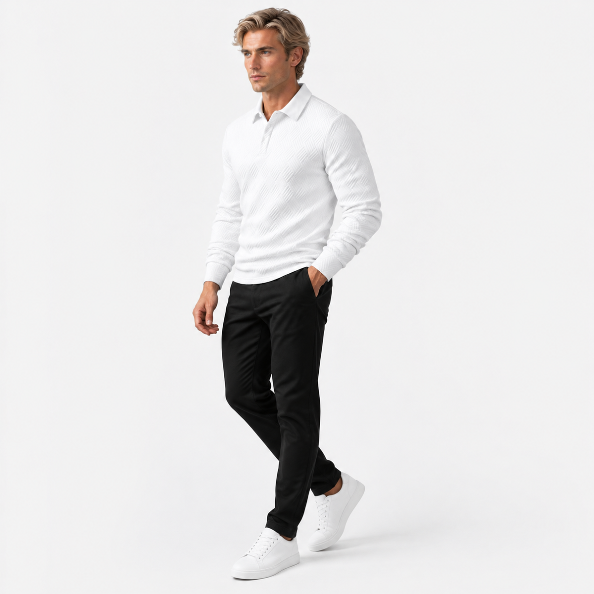 Montviro | Men's Knit Sweatshirt Lapel Collar Button Casual Winter Top