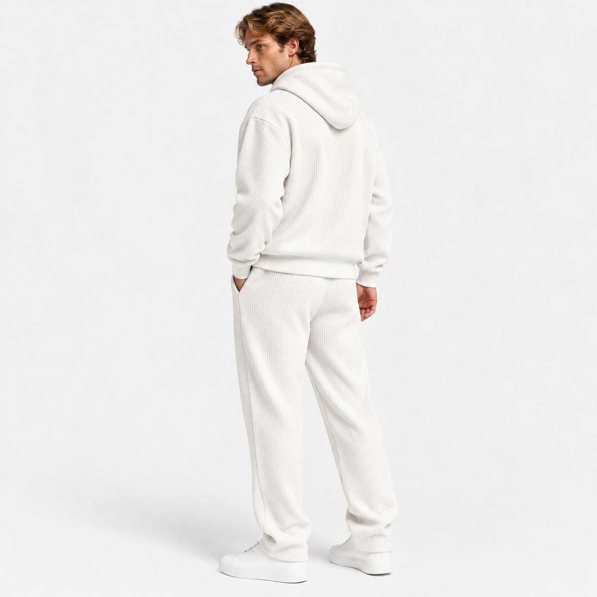 Montviro | Men's Hooded Two Piece Set Knit Casual Fall Winter Outfit