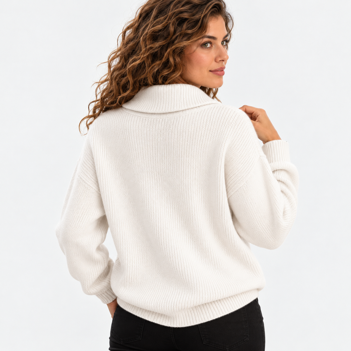 Montviro | Women's Oversized Knit Sweater with Shawl Collar