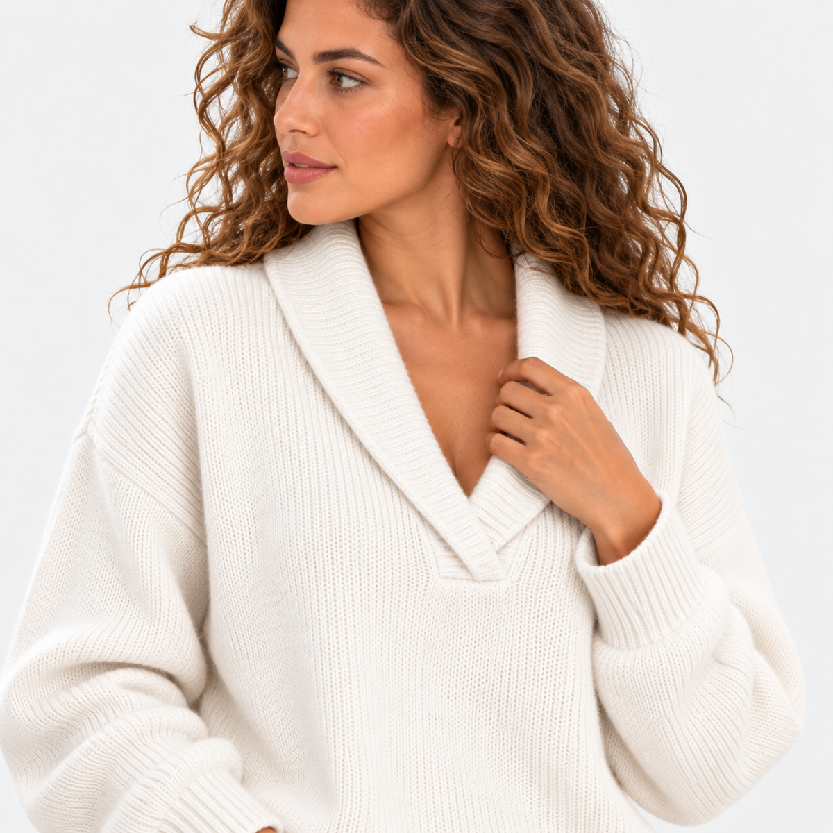 Montviro | Women's Oversized Knit Sweater with Shawl Collar