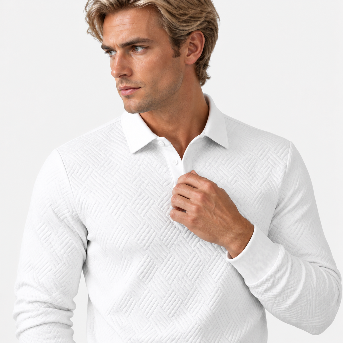 Montviro | Men's Knit Sweatshirt Lapel Collar Button Casual Winter Top