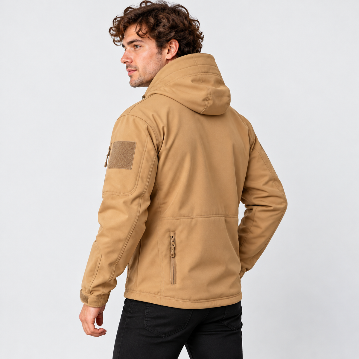 Montviro | Men's Softshell Jacket Fleece Lined Hooded Windproof Coat