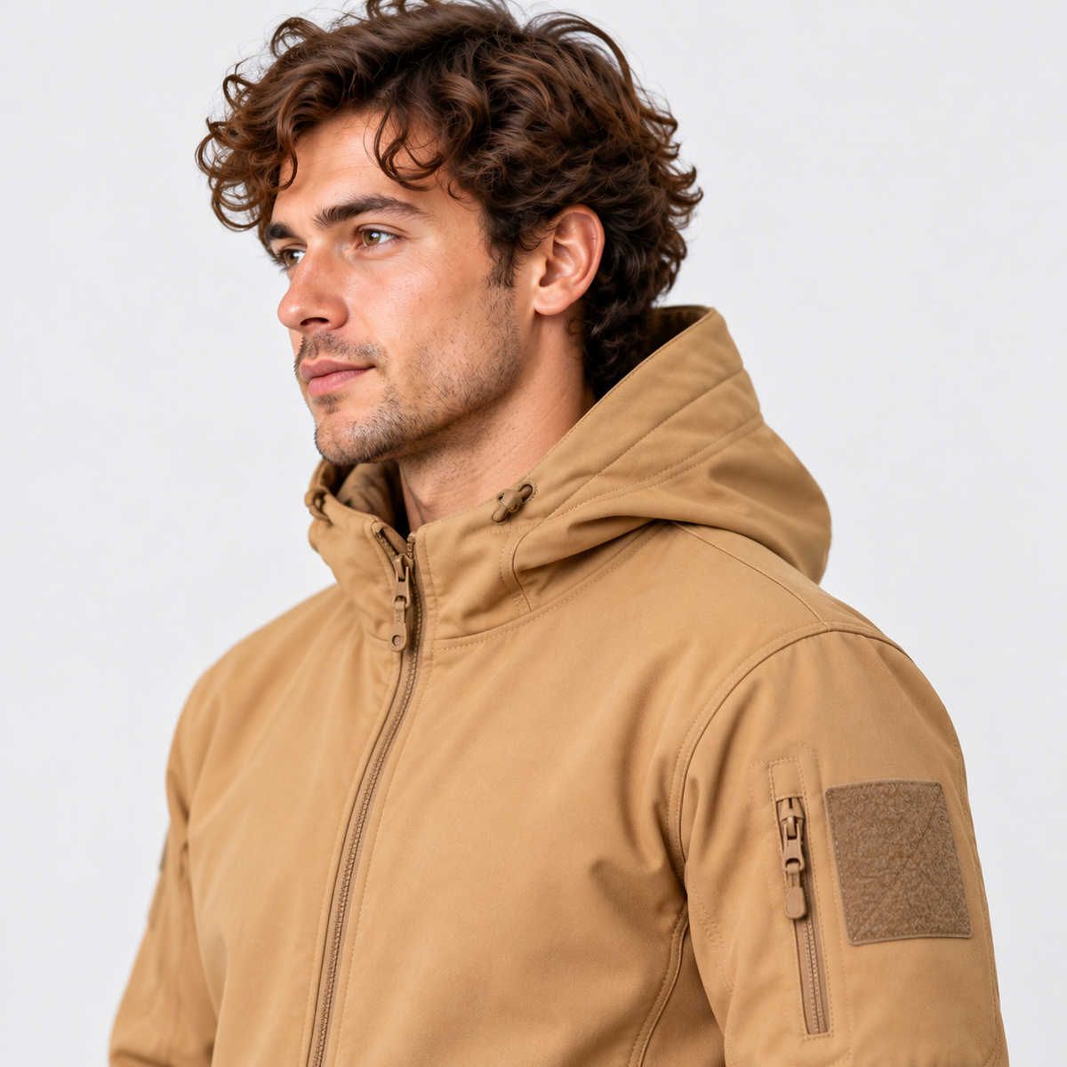 Montviro | Men's Softshell Jacket Fleece Lined Hooded Windproof Coat